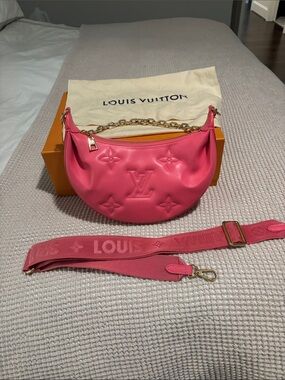 Louis Vuitton Over the Moon Crescent Dragonfruit Crossbody Bag with Gold Chain